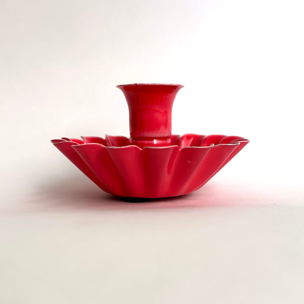 Coral Enamel Candlestick Holder.jpg