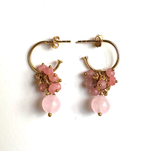 Gold Rose Quartz Drop Earrings.jpg