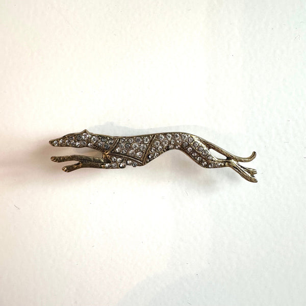 Greyhound Diamanté Brooch .jpg