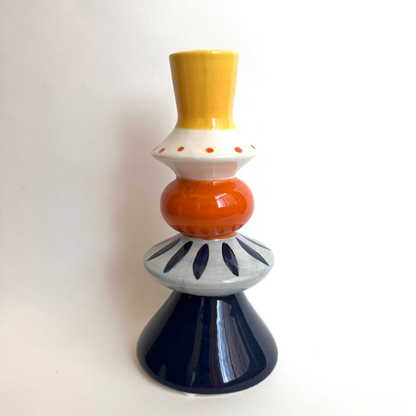 Handpainted candle holder designed by Bloomingville.jpg