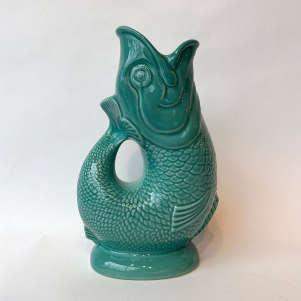 turquoise glug jug large