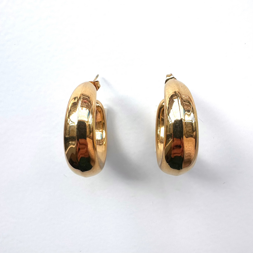 Large Gold Tapered Chunky Hoop Earring.jpg