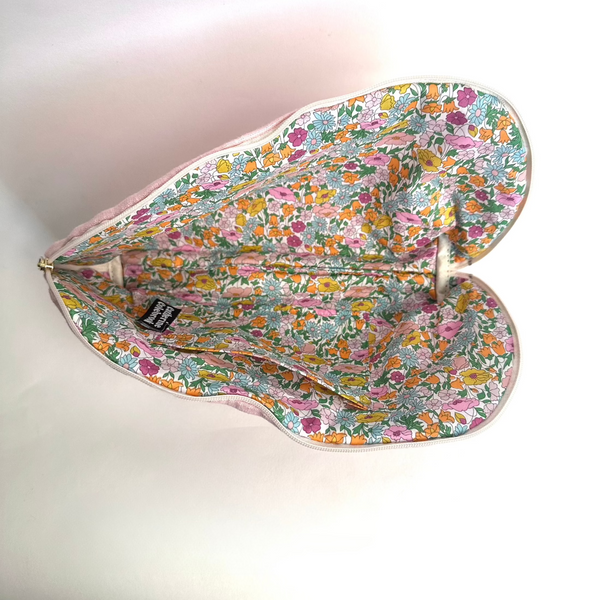 Pink linen make up bag with Liberty floral lining.jpg