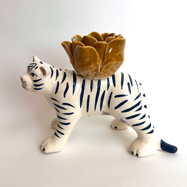 Tiger Ceramic Candlestick Holder Standing.jpg