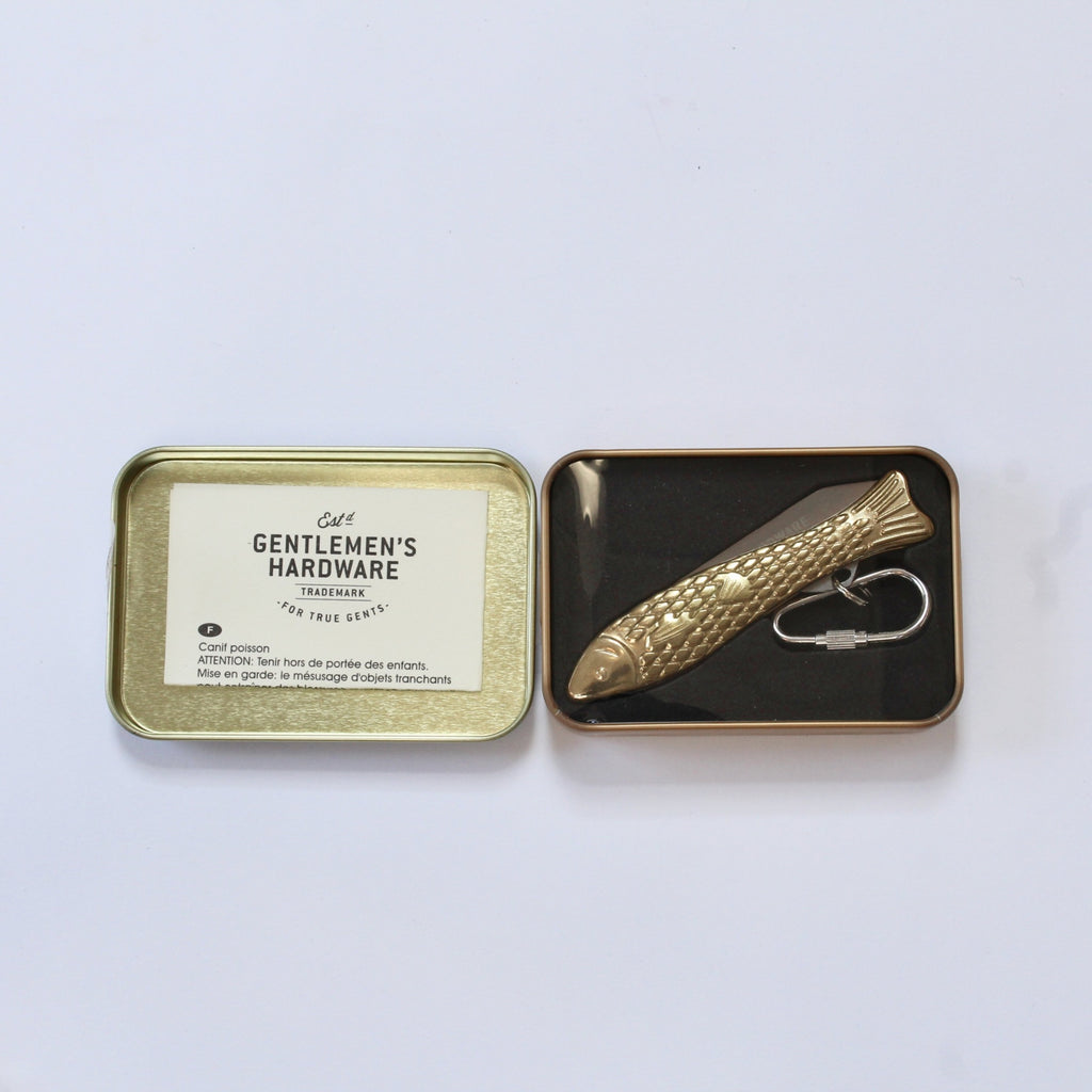 Pocket fish penknife tin box gentlemen’s hardware men gift jpg
