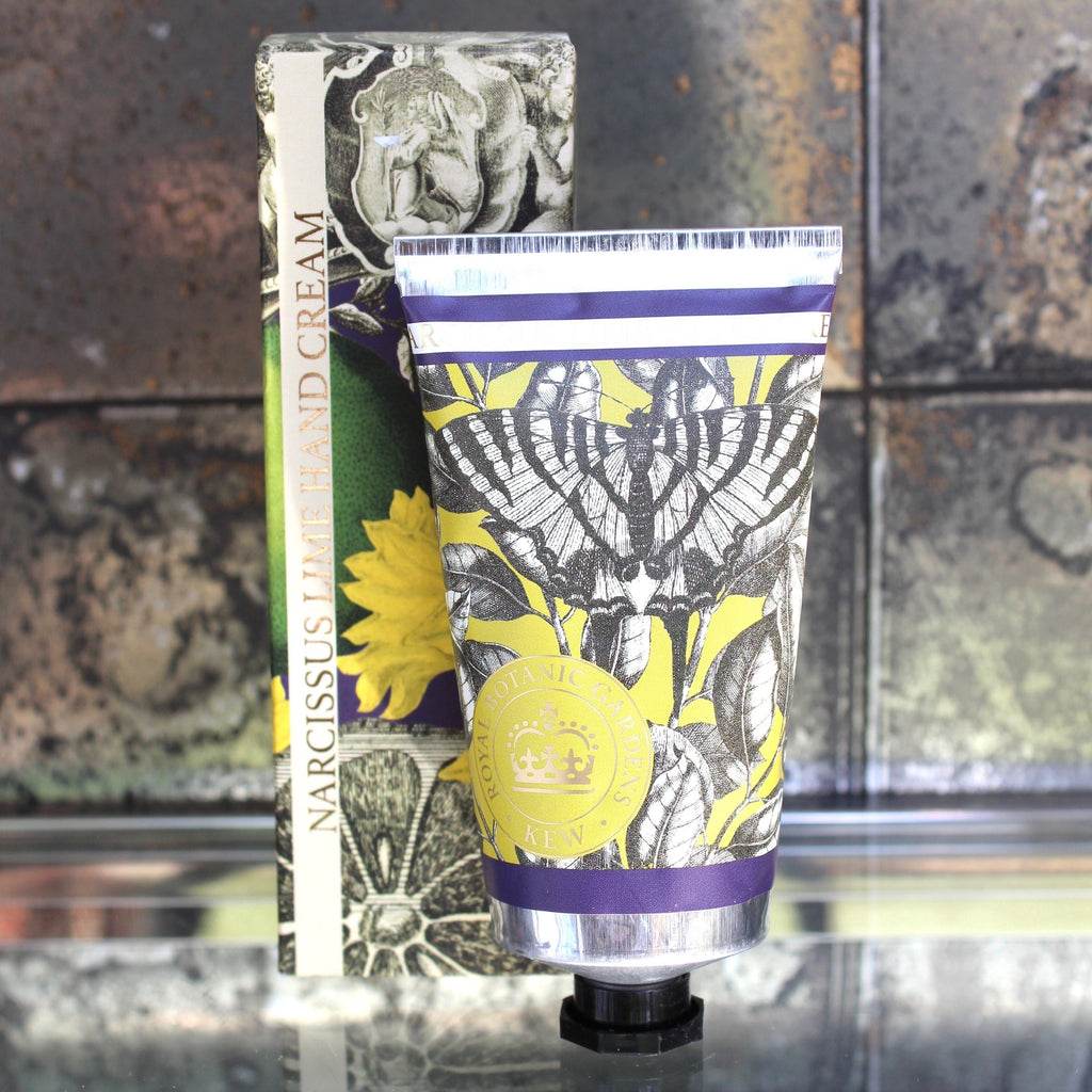 Kew Gardens hand creme narcissus and lime jpg