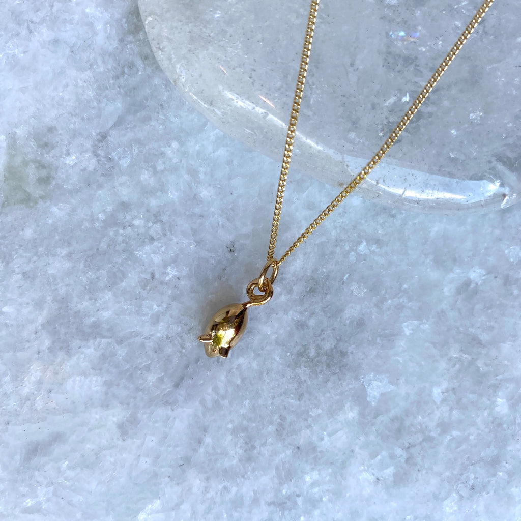 Gold Plated Mouse Necklace .jpg