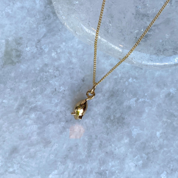 Gold Plated Mouse Necklace .jpg