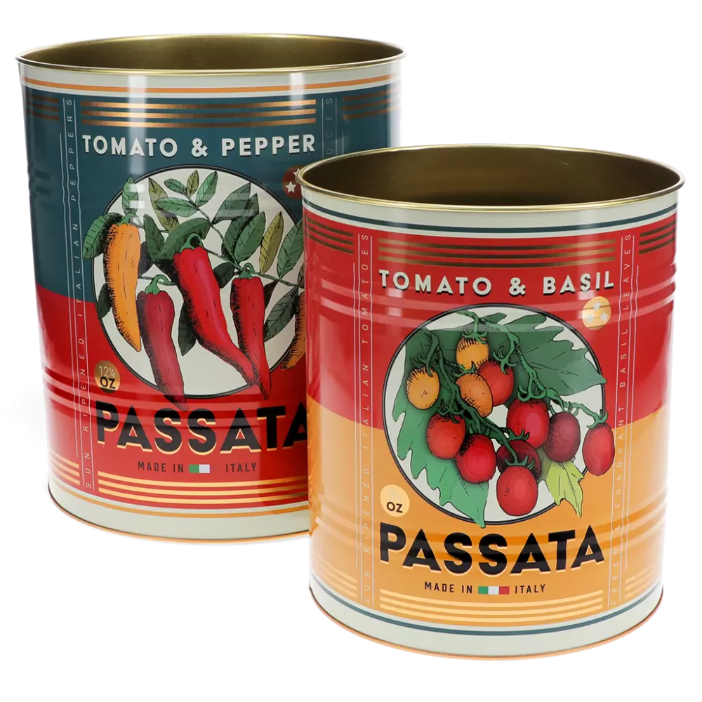 Set of 2 Storage Tins Large Passata