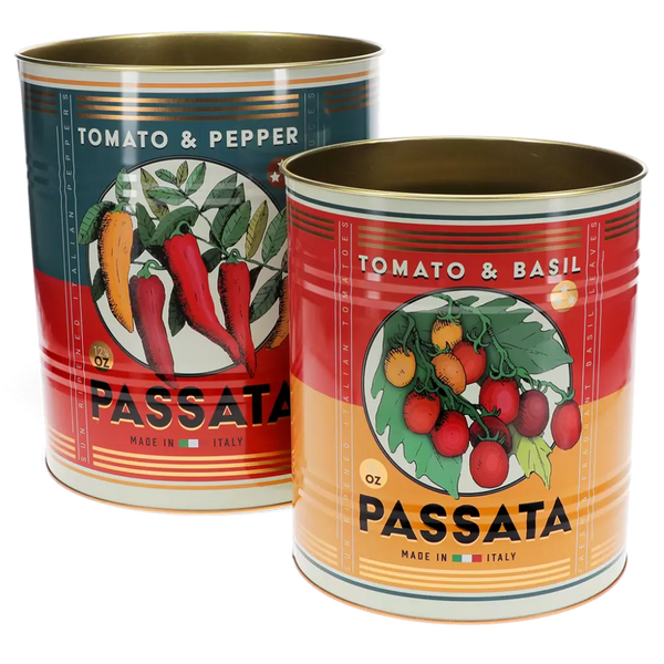 Set of 2 Storage Tins Large Passata