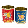 2 storage tins masala indian