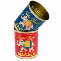 2 storage tins masala red
