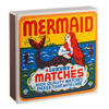 Archivist Matchbox with mermaid design on a white background