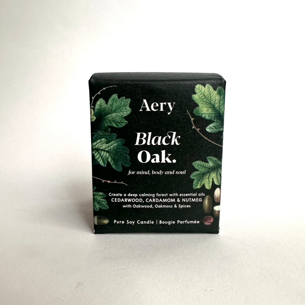 Aery Small Botanical Black Oak Candle