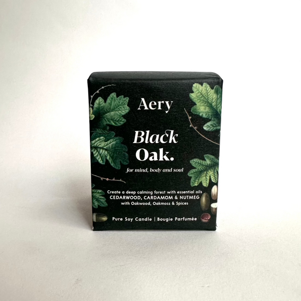 Aery Small Botanical Black Oak Candle