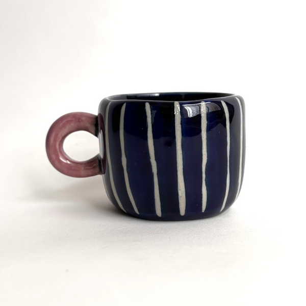 Bloomingville Indigo Stripe Ceramic Espresso Cup.jpg