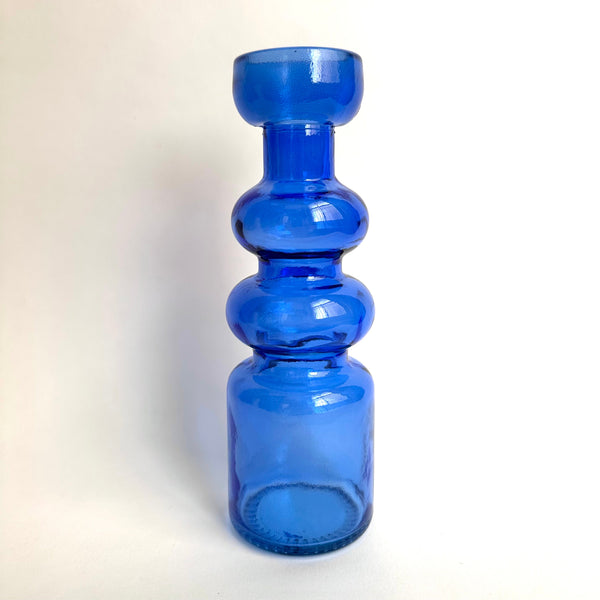 Blue Recycled Glass Bobble Vase.jpg