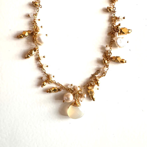 Crystal and Fresh Water Pearl Pendant Necklace .jpg