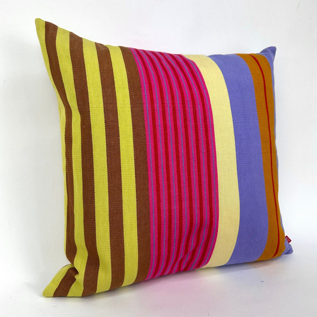 Afro Art striped cushion