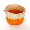 Orange & Cream Woven African Basket.jpg