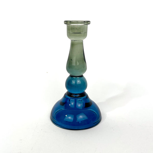 Blue & Green Glass Candlestick Holder.jpg