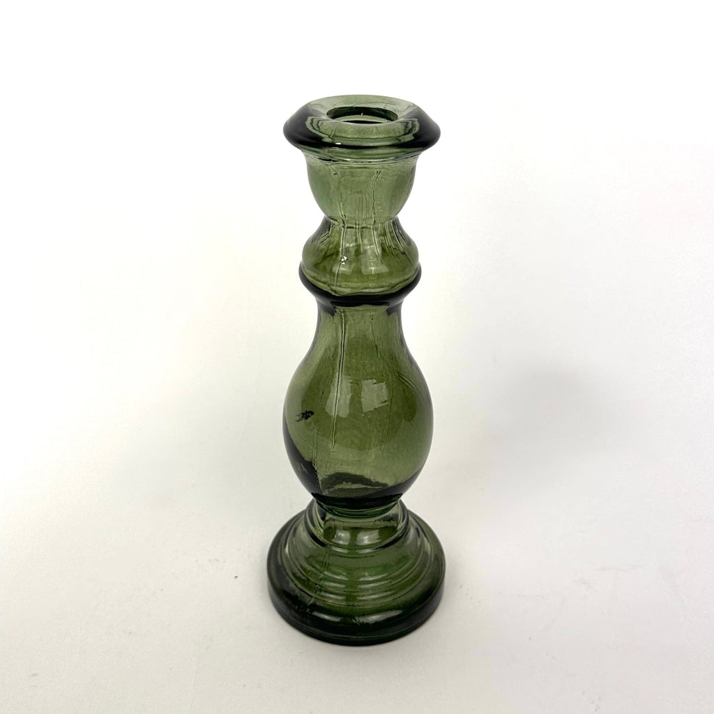 Forest Green Glass Candlestick Holder.jpg