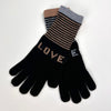 Love and Hope lambswool gloves with striped cuffs in black, grey and camel Quinton & Chadwick.jpg