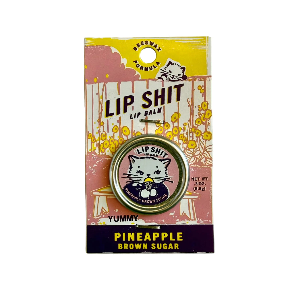 Incognito Lip balm packaging with pineapple brown sugar flavor on a plain background