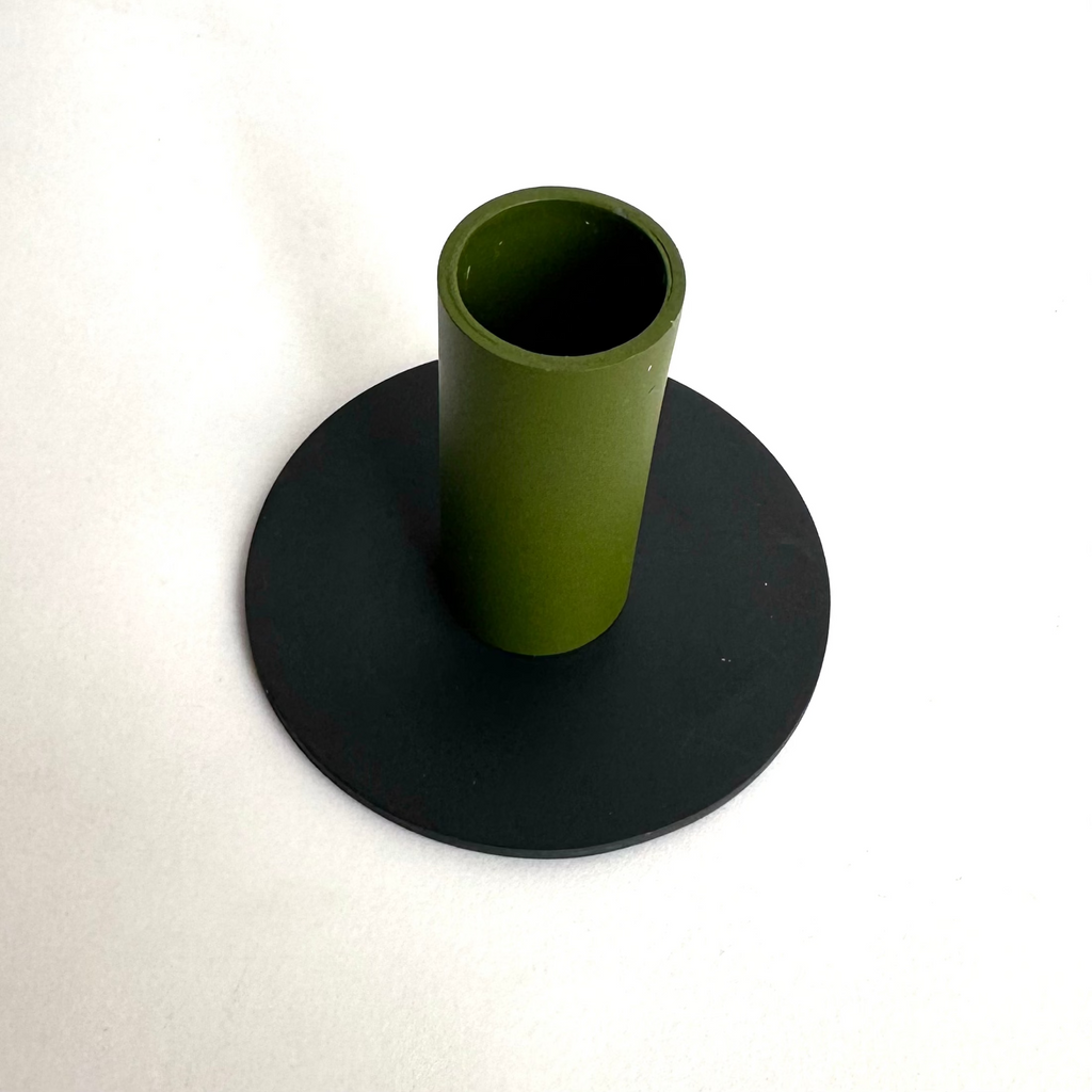 OliveGreen Painted Metal Candlestick Holder.jpg
