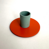Orange Painted Metal Candlestick Holder.jpg