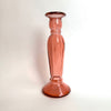 Pink Glass Candlestick Holder jpg