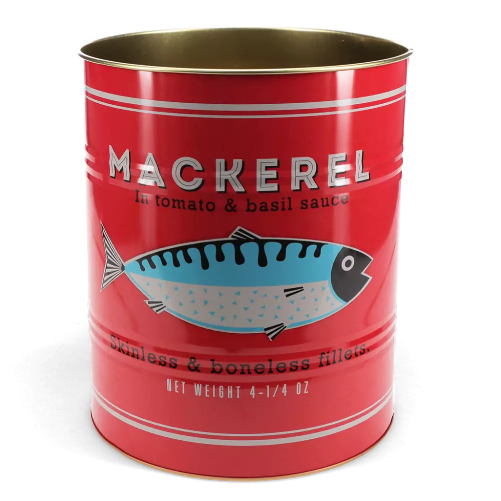 Set 2 storage tins mackerel large
