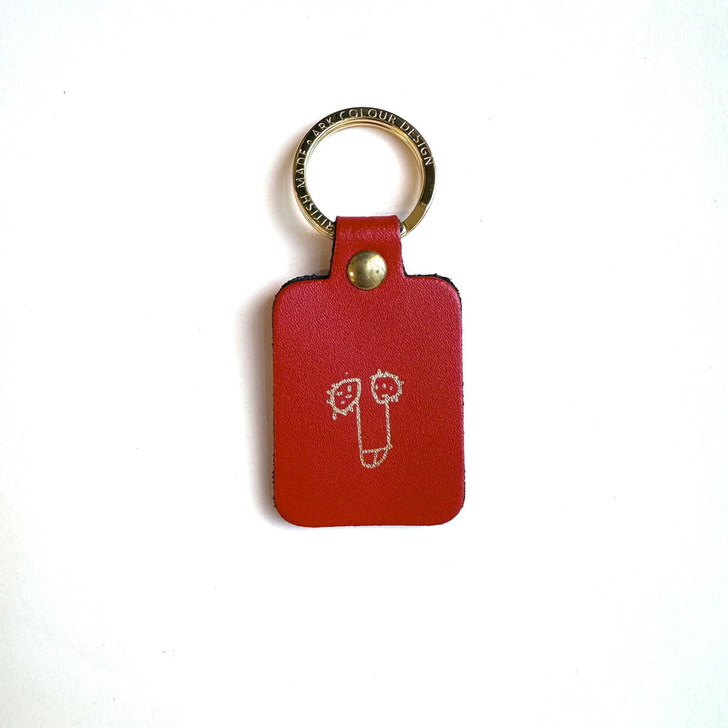Wi*ly Red Leather Keyring 