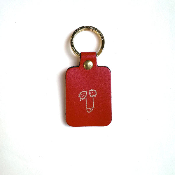 Wi*ly Red Leather Keyring 