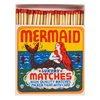 Archivist Matchbox with mermaid design and 'Mermaid Luxury Matches' text