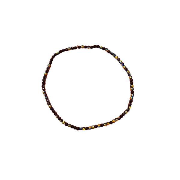 iridescent beaded bracelet black