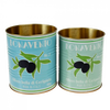 set of 2 storage tins small olives 