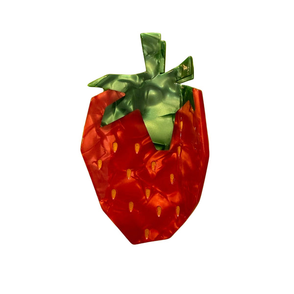 strawberry resin hair clip