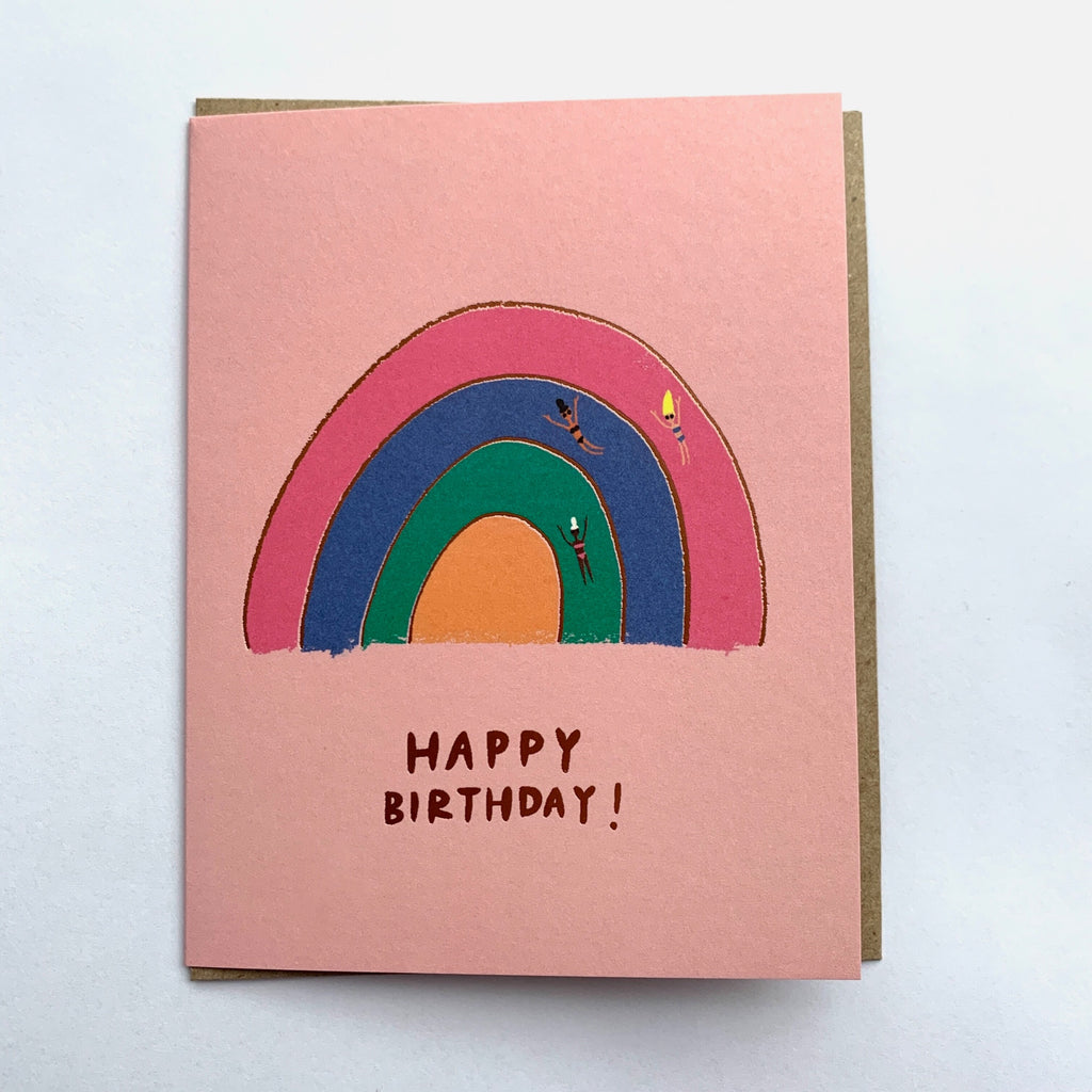 Happy Birthday Pink Rainbow Greeting Card.jpg