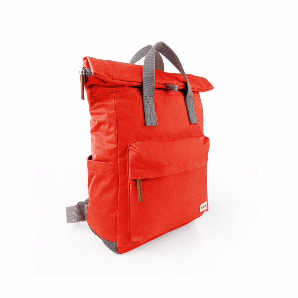 ROKA London Neon Red  Canfield B CommuterCanvas Water resistant Rucksack Bag.jpg