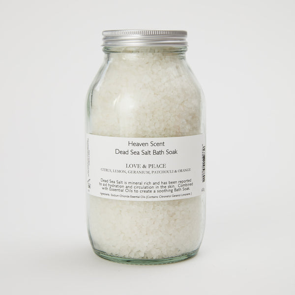 Decade Sea Salt bath soak, essential oil, mineral rich bath soak glass jar jpg