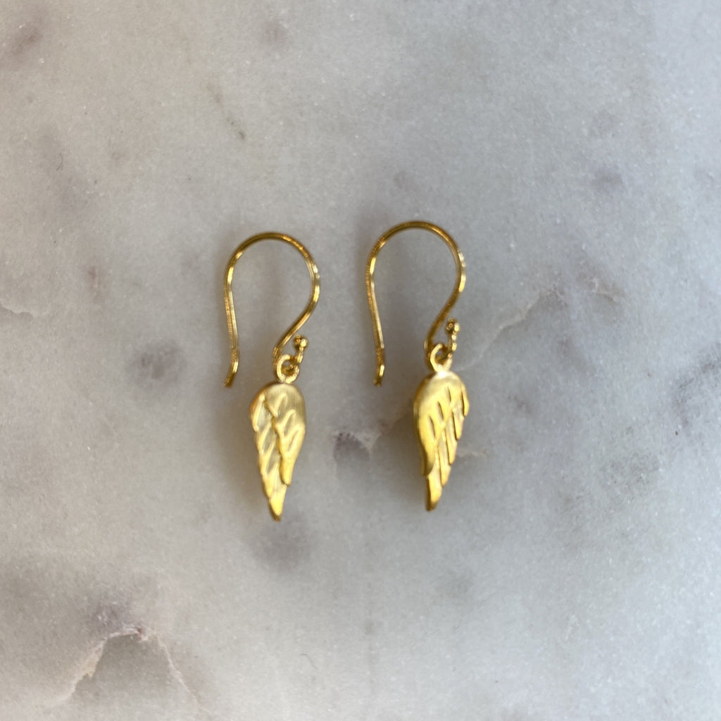 Gold plated feather earrings Reeves and Reeves .jpg