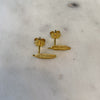 Gold plated sterling silver feather stud earrings Reeves and Reeves .jpg