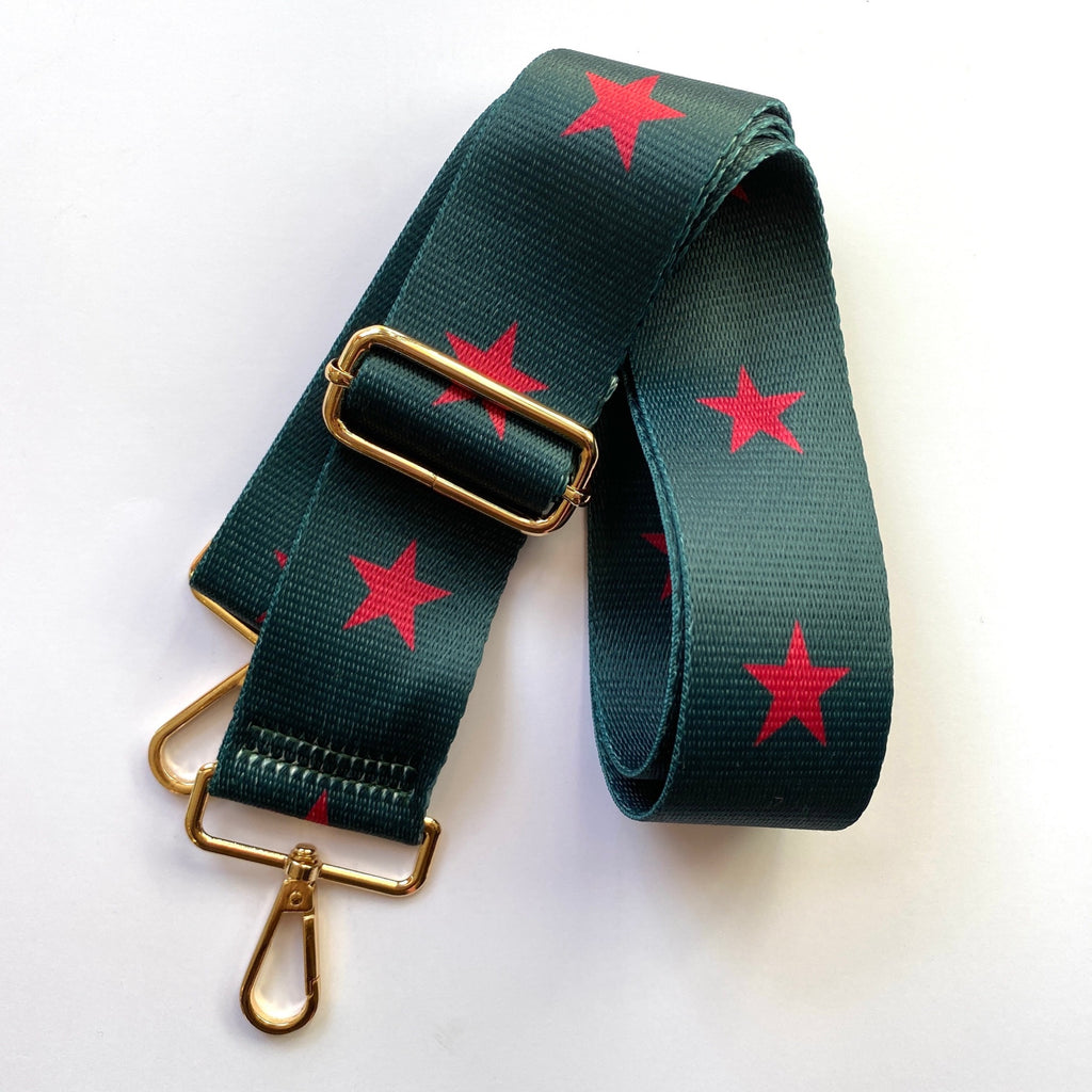 Green Woven Bag Strap With Pink Star.jpg
