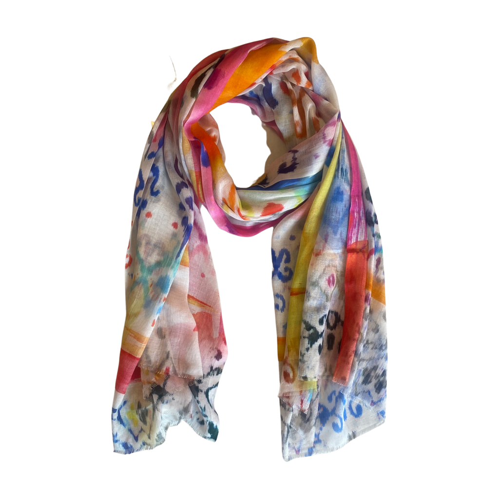 Ombre patterned fine scarf multi coloured .jpg