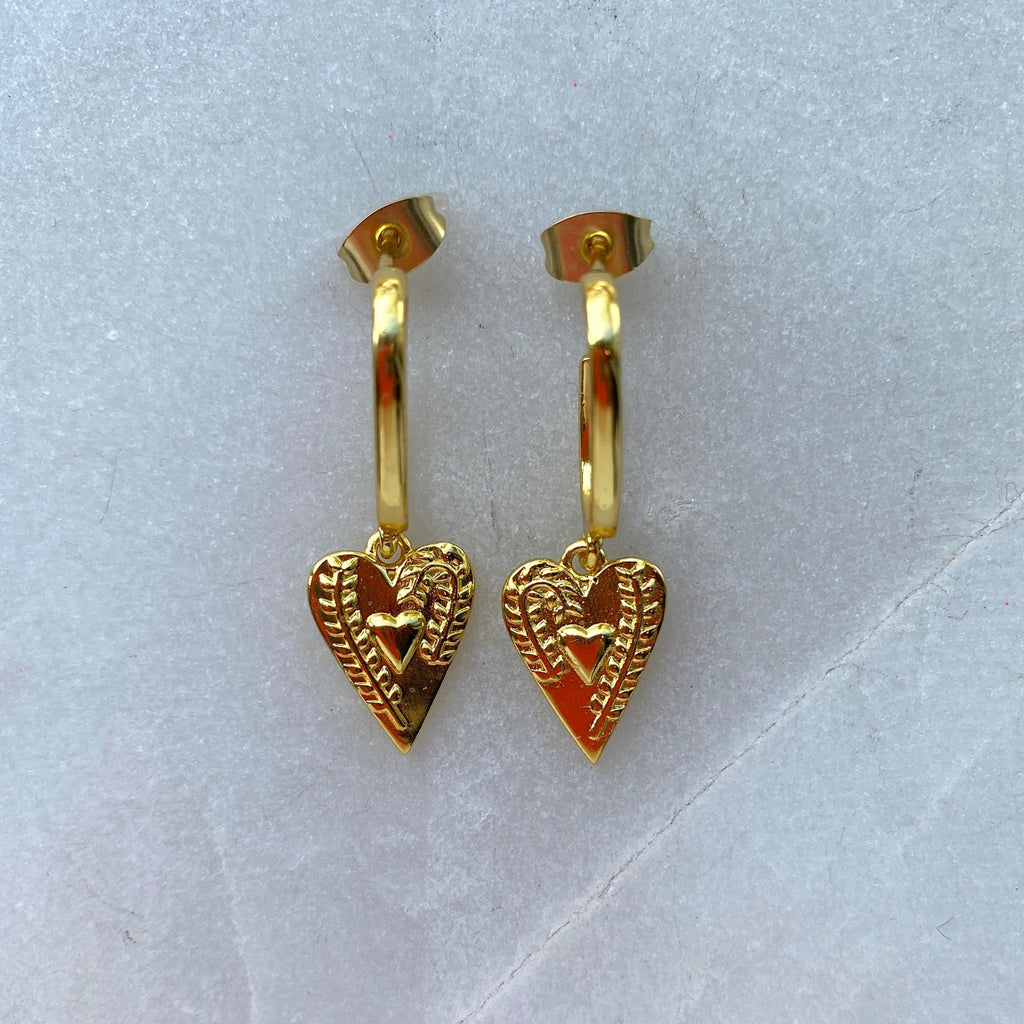Gold Plated Heart Earrings My Doris .jpg