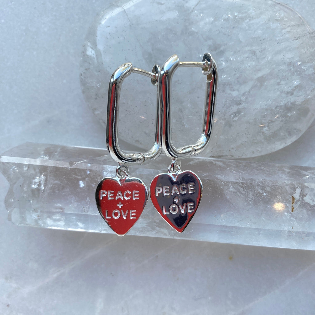 Silver Peace & Love Earrings .jpg