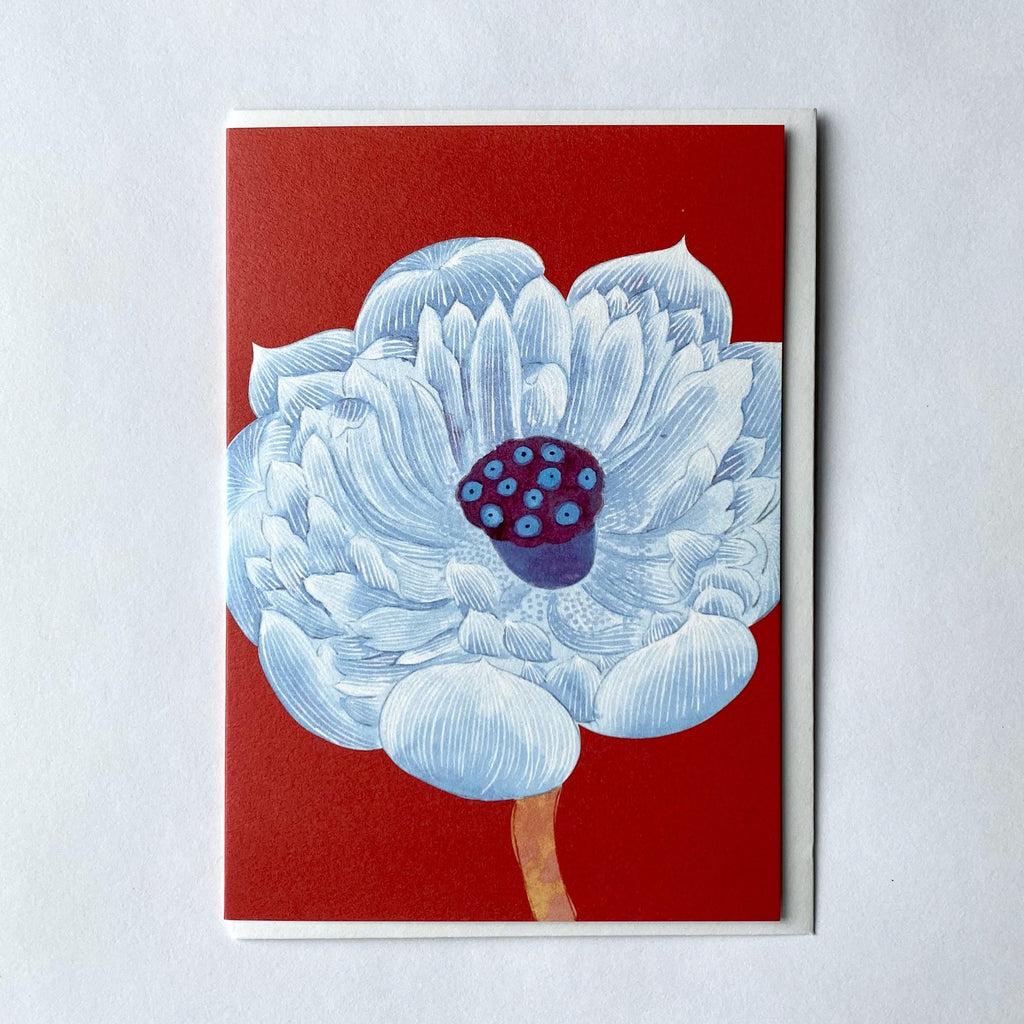 White Lotus Flower Greeting Card .jpg