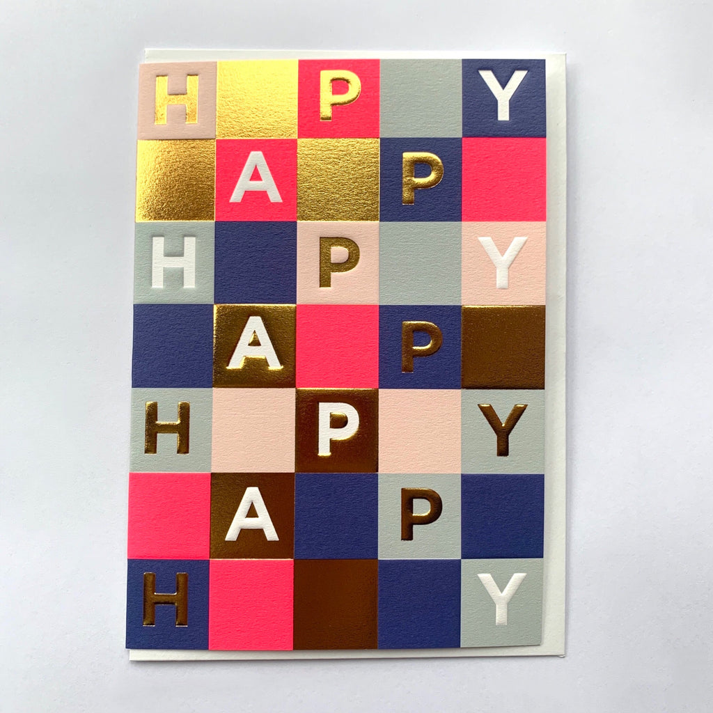 Happy Gold Tile Greeting Card.jpg